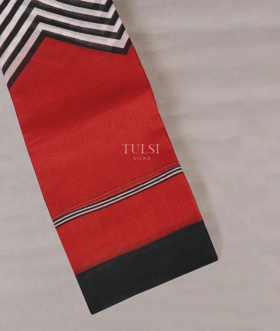 Red Kota Cotton Saree T570713-image