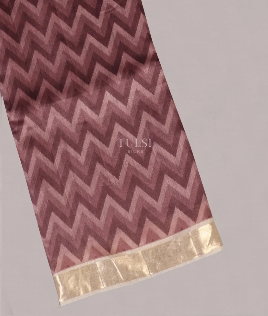 Brown Tussar Printed Saree T558818-image