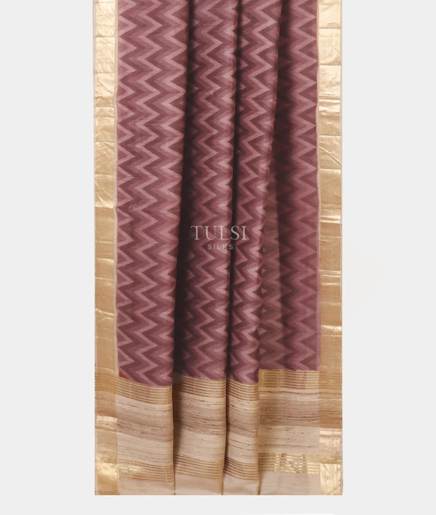 Brown Tussar Printed Saree T5588182