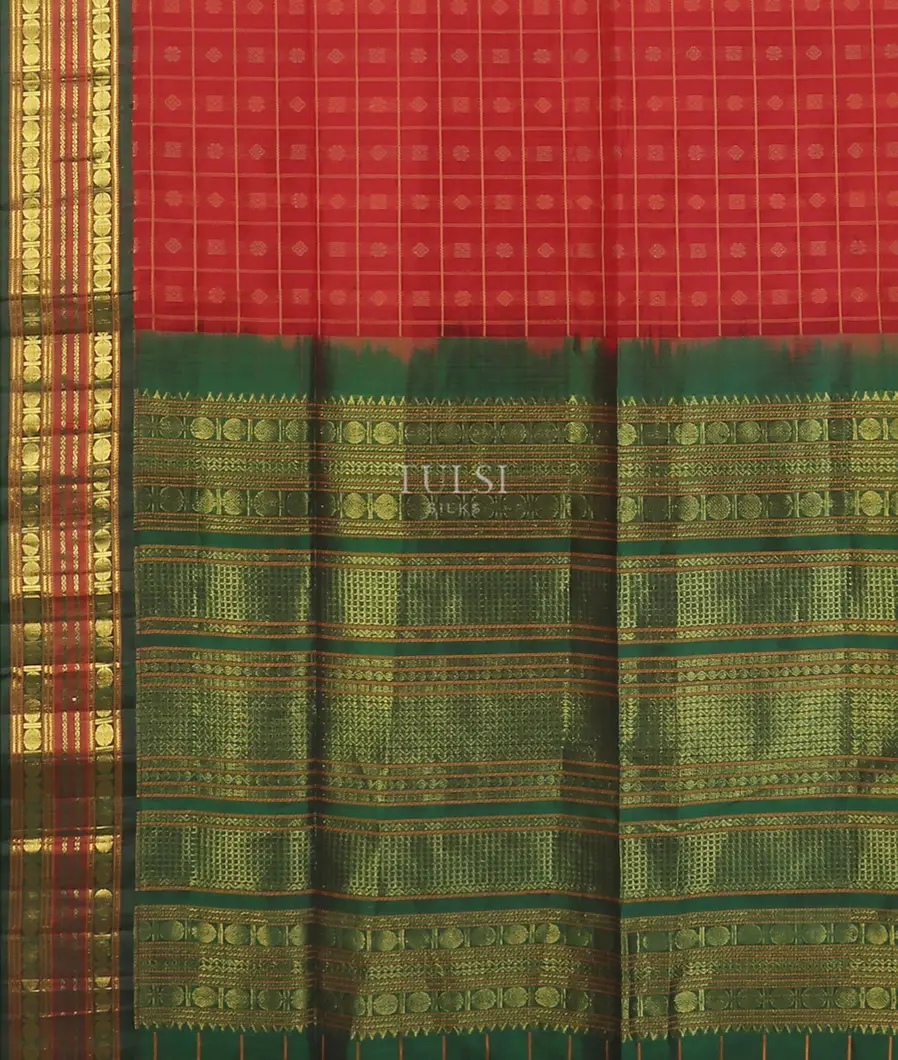Red Silk Cotton Saree T5713314