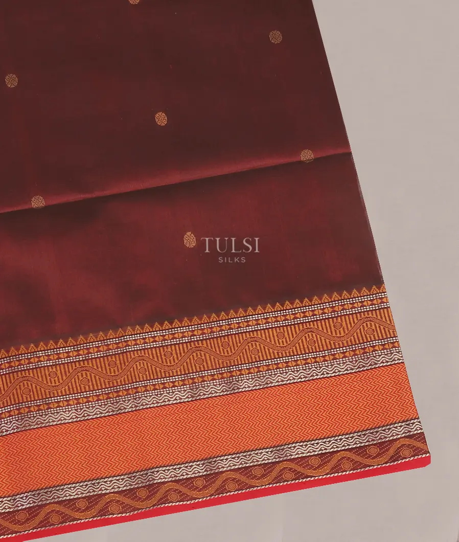 Brown Silk Cotton Saree T571412-image
