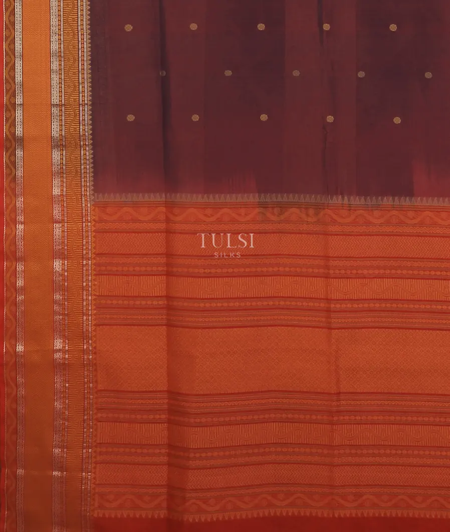 Brown Silk Cotton Saree T5714124