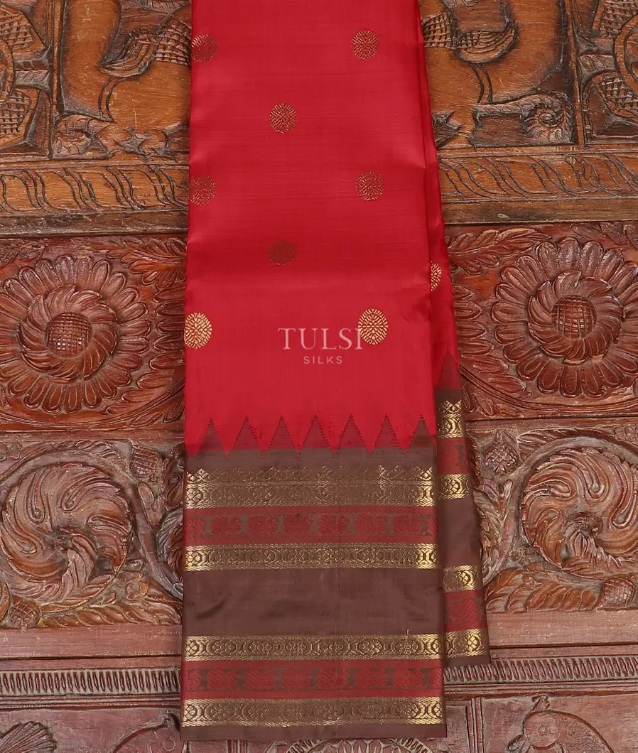 Red Kanjivaram Silk Saree T527745-image