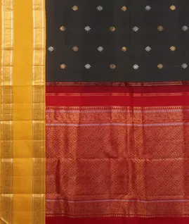 Black Kanjivaram Silk Saree T5595604
