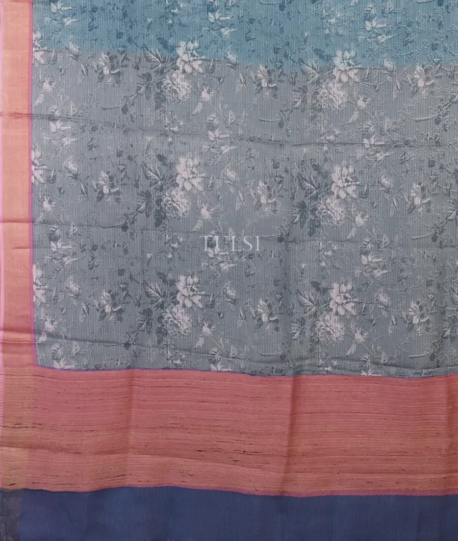 Blue Kota Cotton Saree T5707684