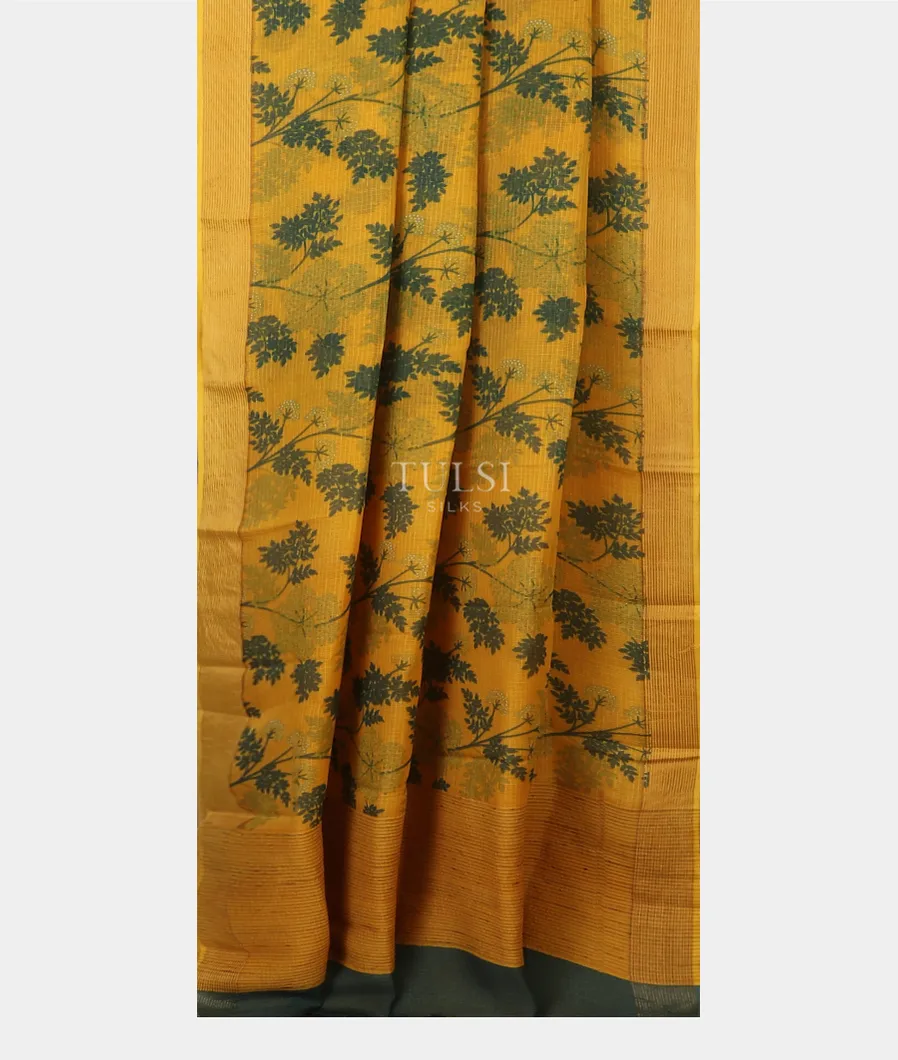 Yellow Kota Cotton Saree T5707462