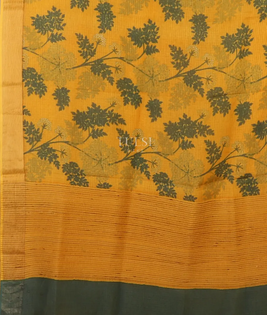 Yellow Kota Cotton Saree T5707464