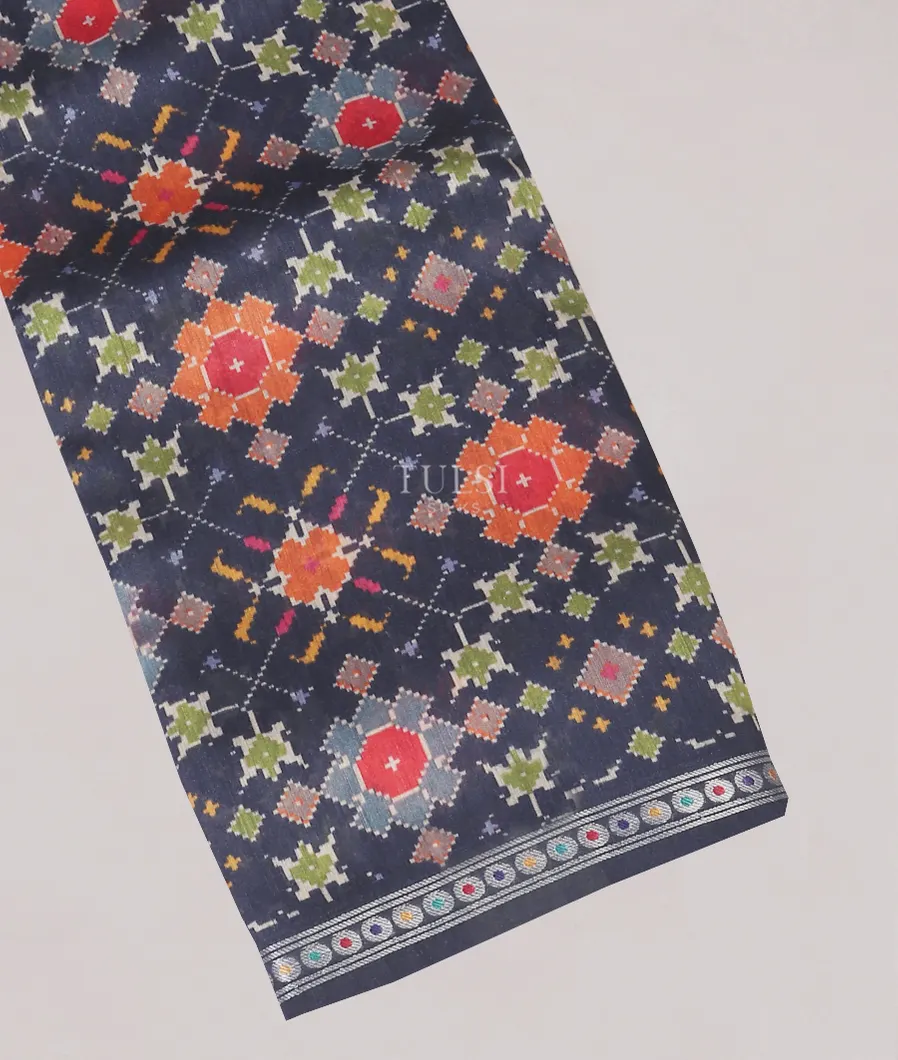 Blue Tussar Printed Saree T522480-image