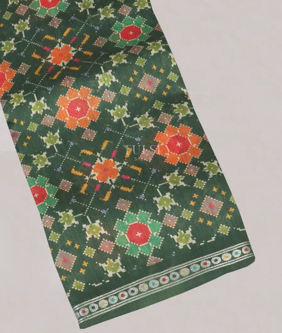 Green Tussar Printed Saree T522486-image