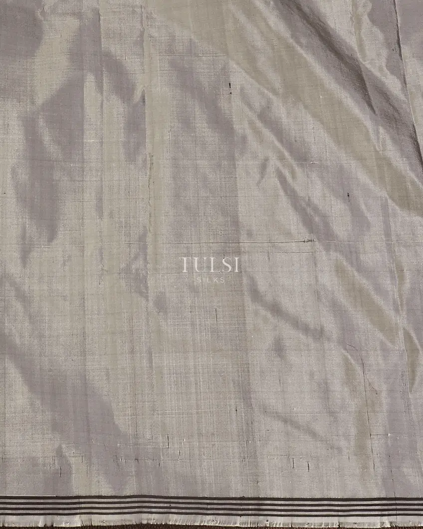 Grey Patan Patola Silk Saree T5715433