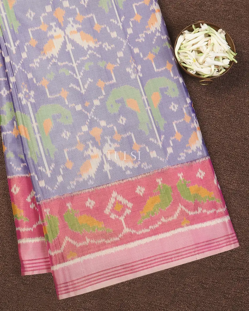 Lavender Patan Patola Silk Saree T571545-image