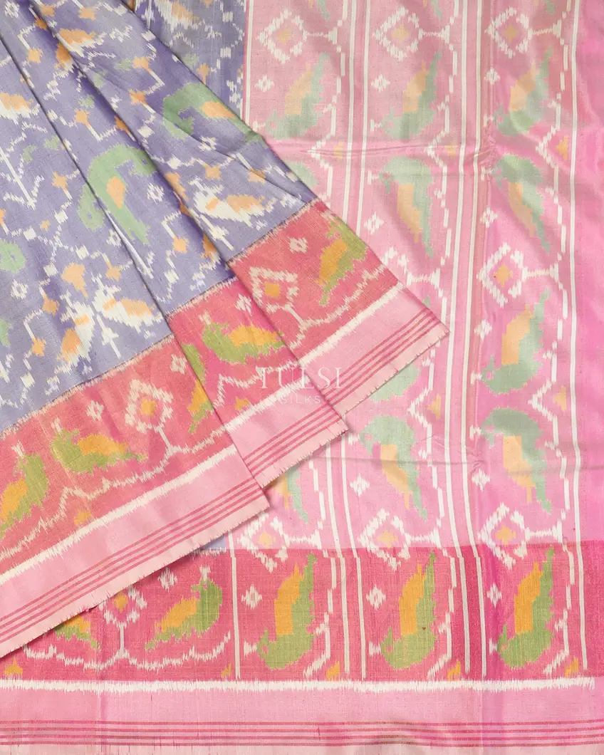 Lavender Patan Patola Silk Saree T5715452