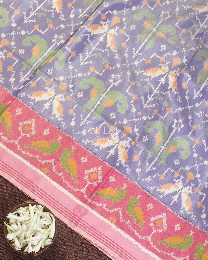 Lavender Patan Patola Silk Saree T5715454