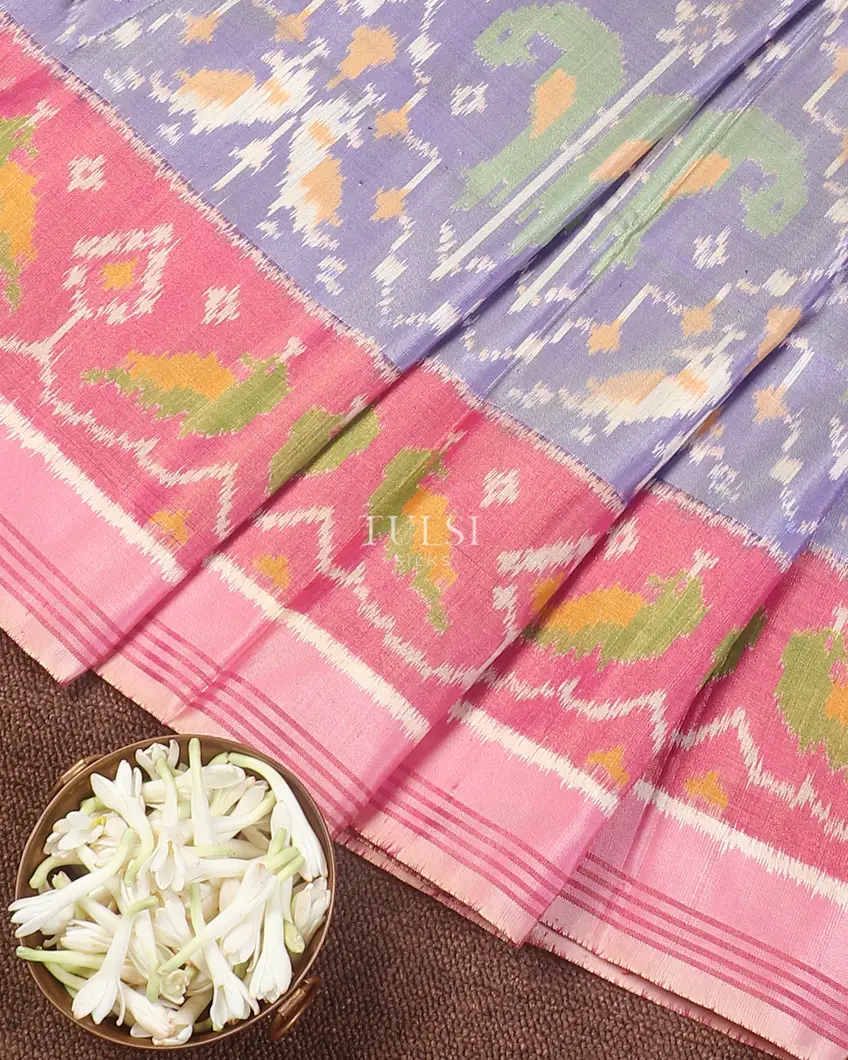 Lavender Patan Patola Silk Saree T5715455