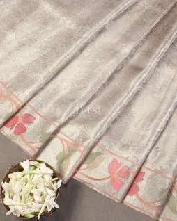 Grey Tissue Silk Saree T5721014