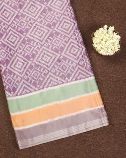 Purple And Off - White Patan Patola Silk Saree T5715801