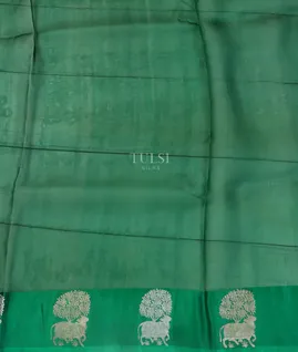 Green Banaras Kora Silk Saree T5721163