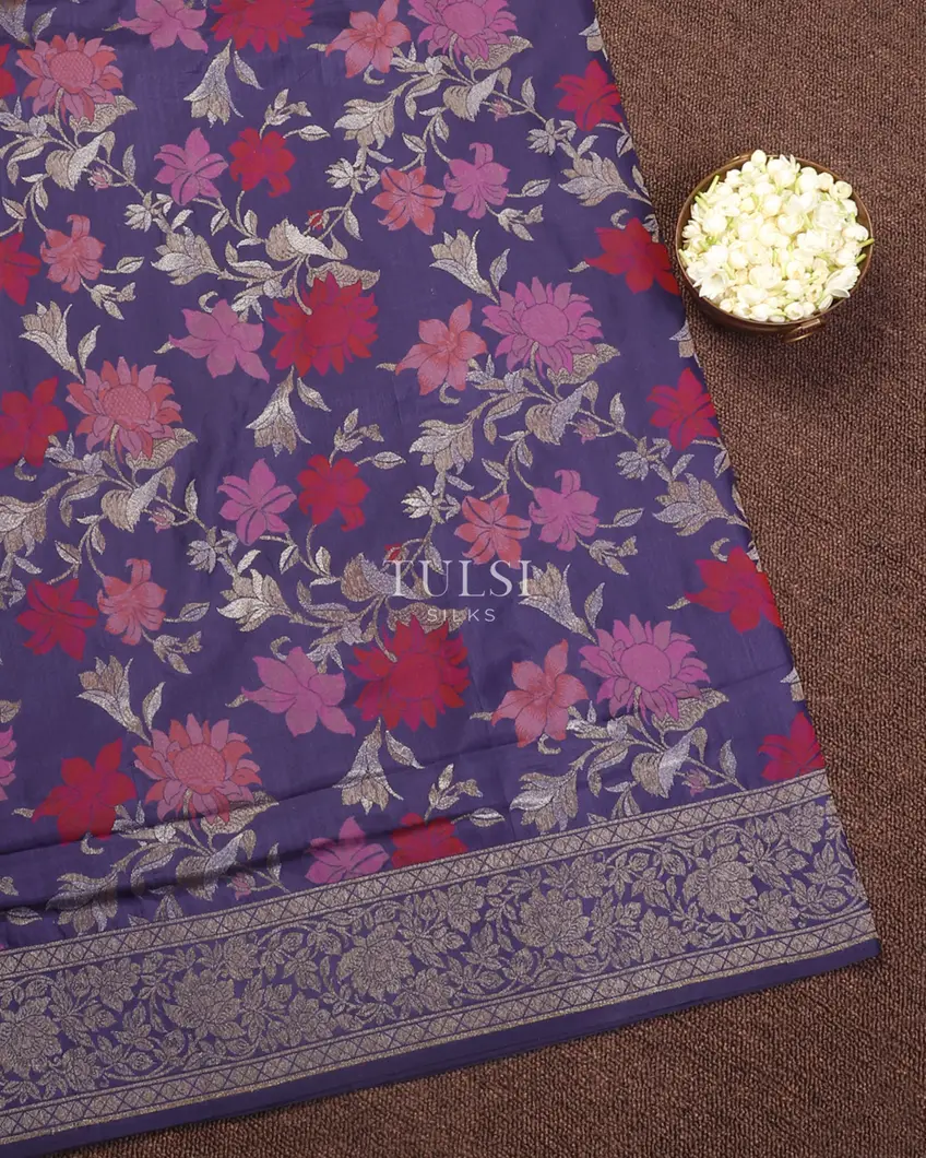 Blue Banaras Silk Saree T567244-image