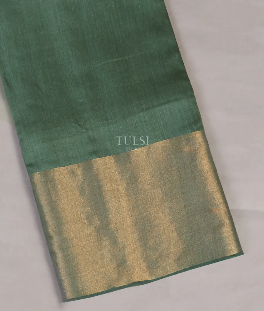 Green Woven Tussar Saree T558120-image
