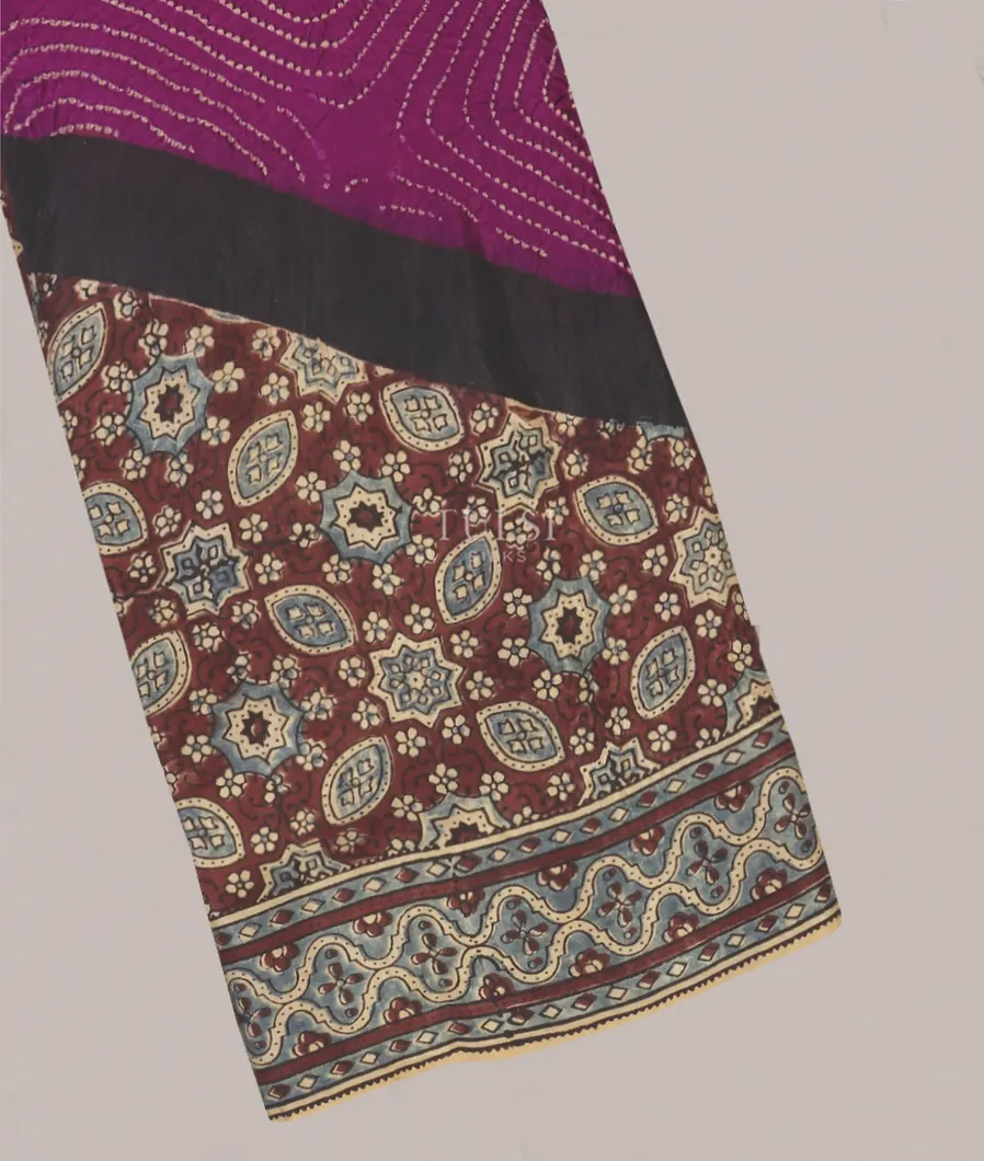 Kaveri: Art Silk Bandhani Saree with Zari Border