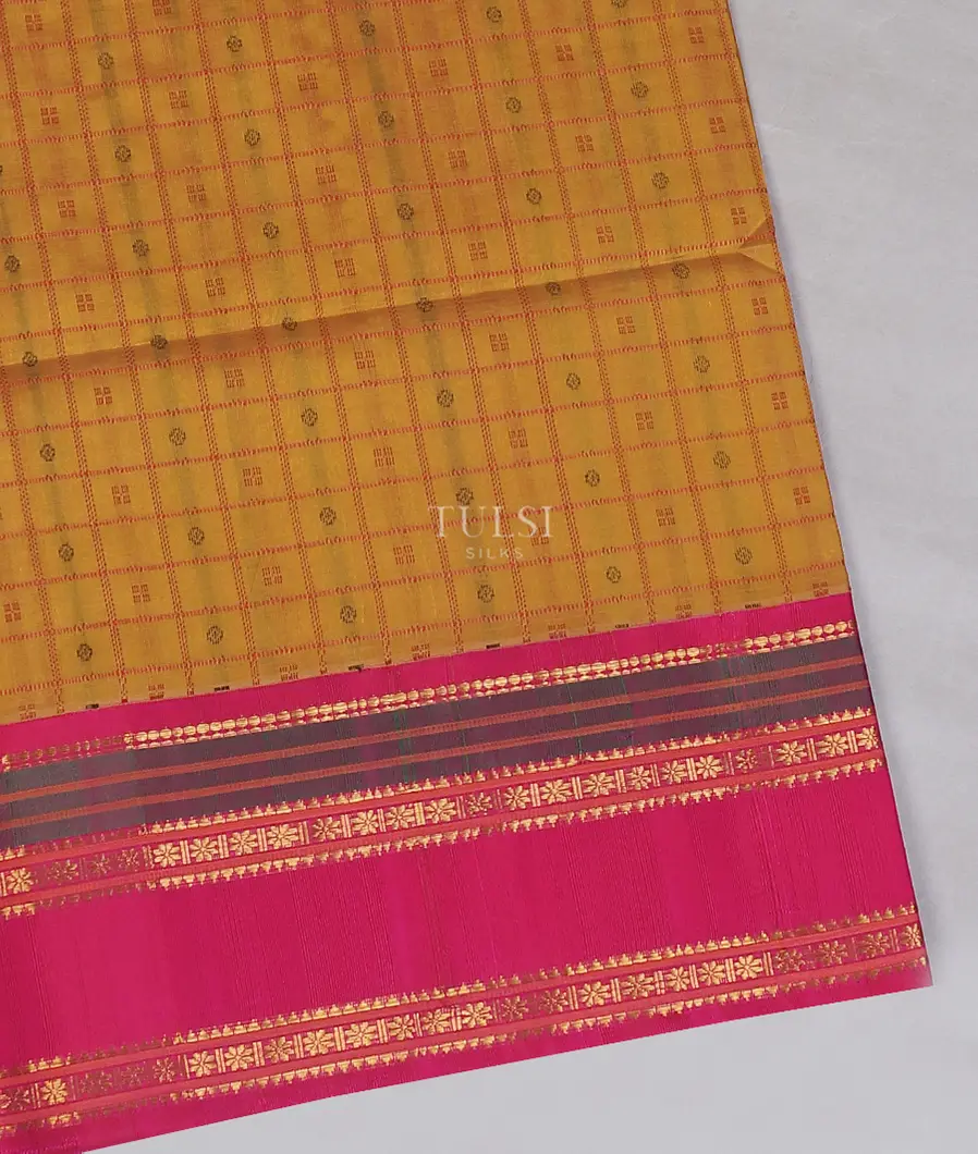 Mustard Yellow Silk Cotton Saree T571339-image