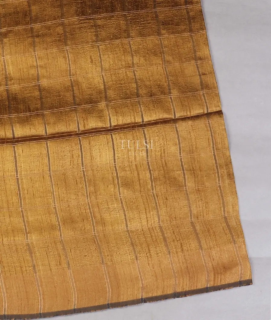 Golden Brown Tussar Printed Saree T538000-image
