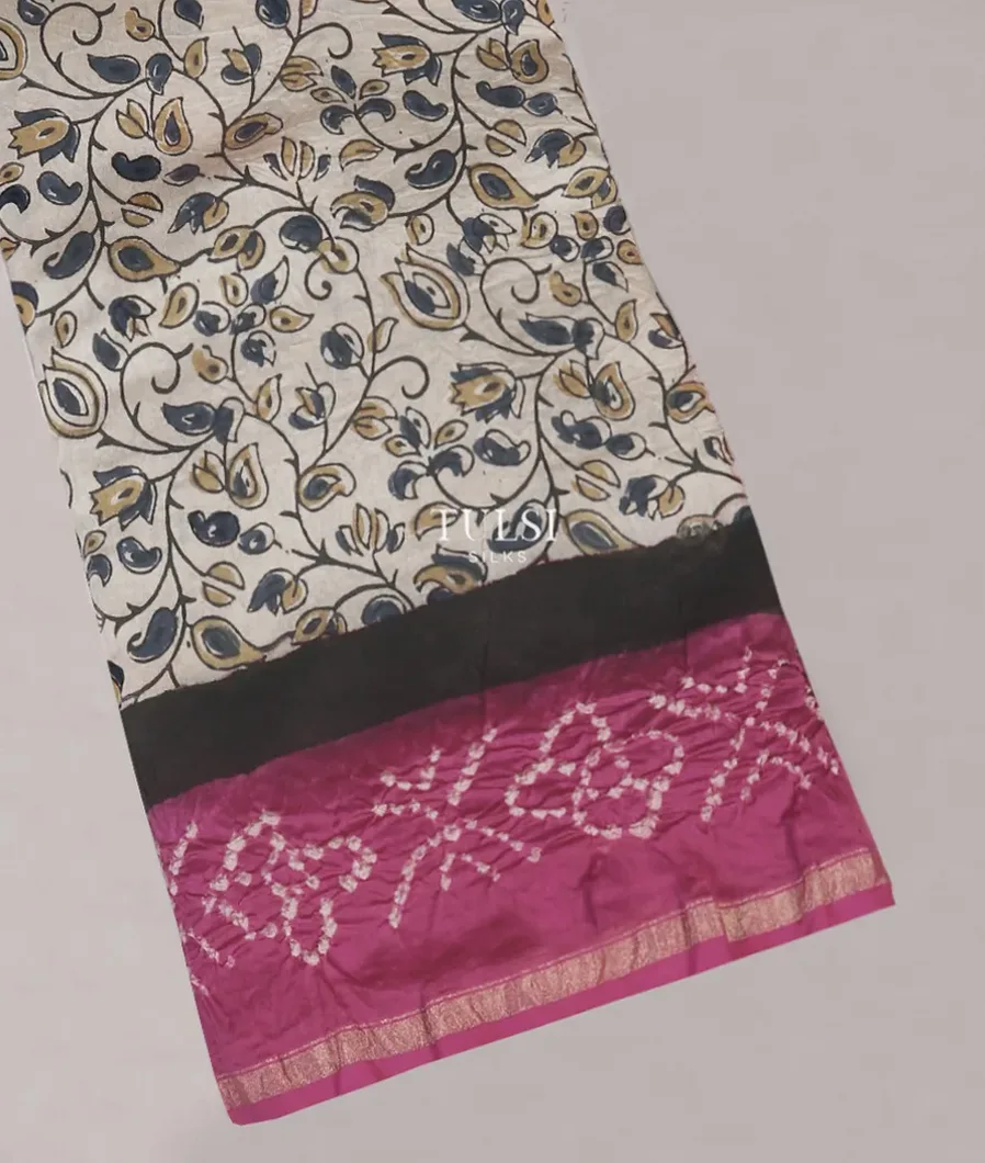 Zigzag Design Multicolor Hand Block Pure Cotton Saree – Craftyle