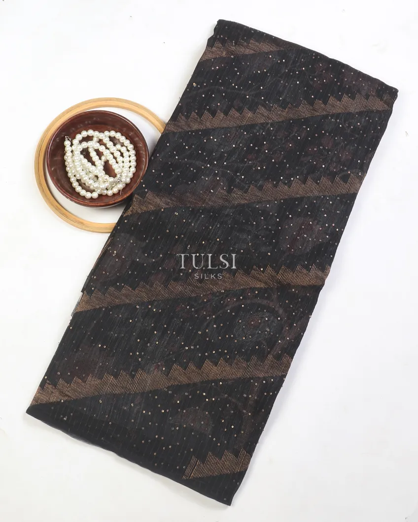Black Kora Matka Tussar Saree T571870-image