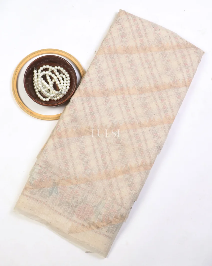 Off - White Kora Matka Tussar Saree T571866-image