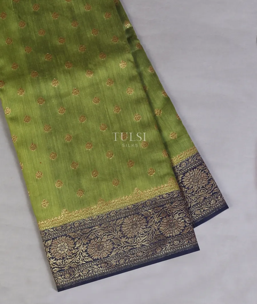 Green Banaras Tussar Saree T555894-image