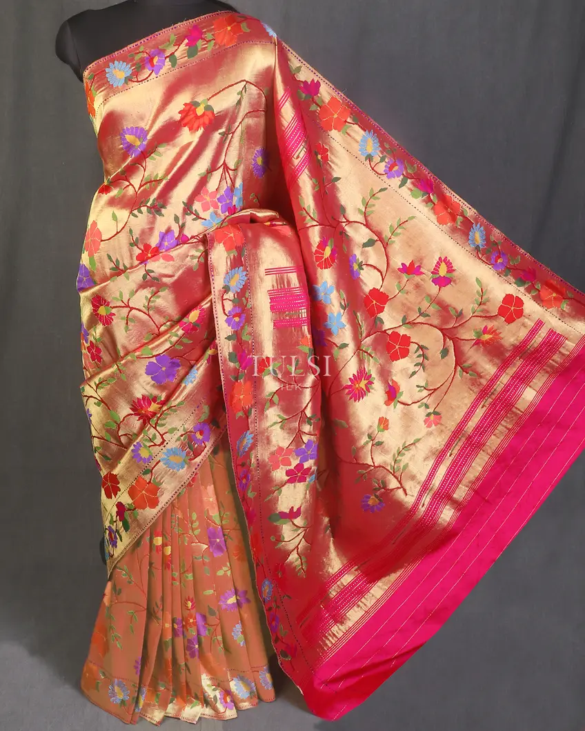 Pink Paithani Silk Saree T568915-image