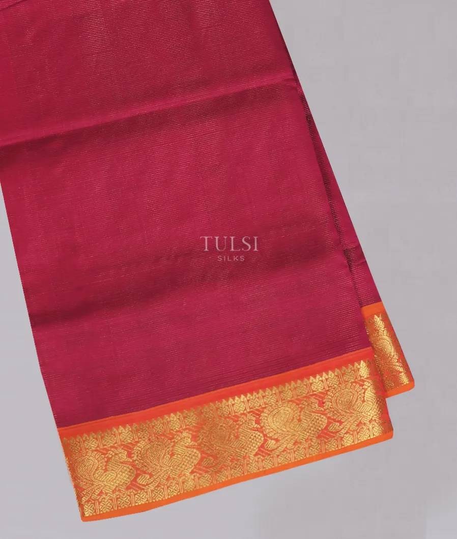 Dark Pink Silk Cotton Saree T573136-image