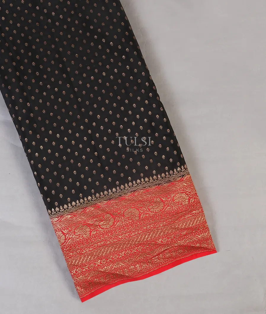 Black Crepe Silk Saree T577553-image