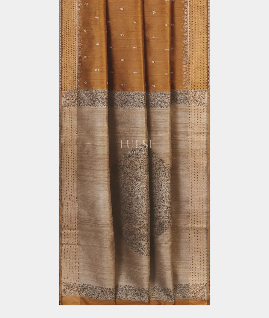 golden-brown-tussar-embroidery-saree-t575774-t575774-b