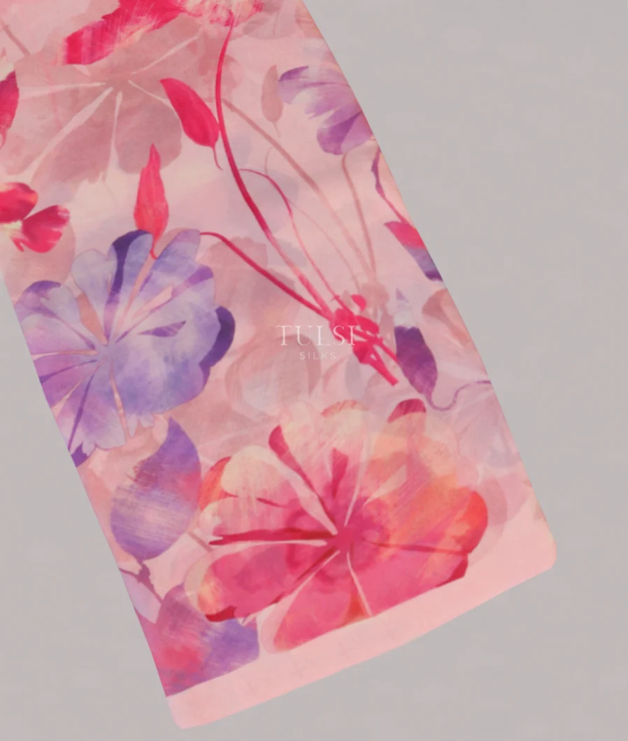 Pink Georgette Silk Saree T562874-image