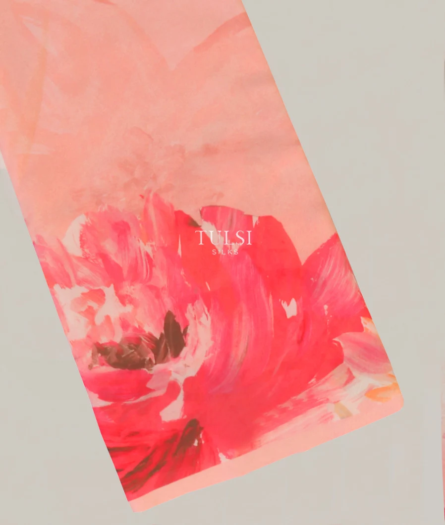 Peach Georgette Silk Saree T547096-image