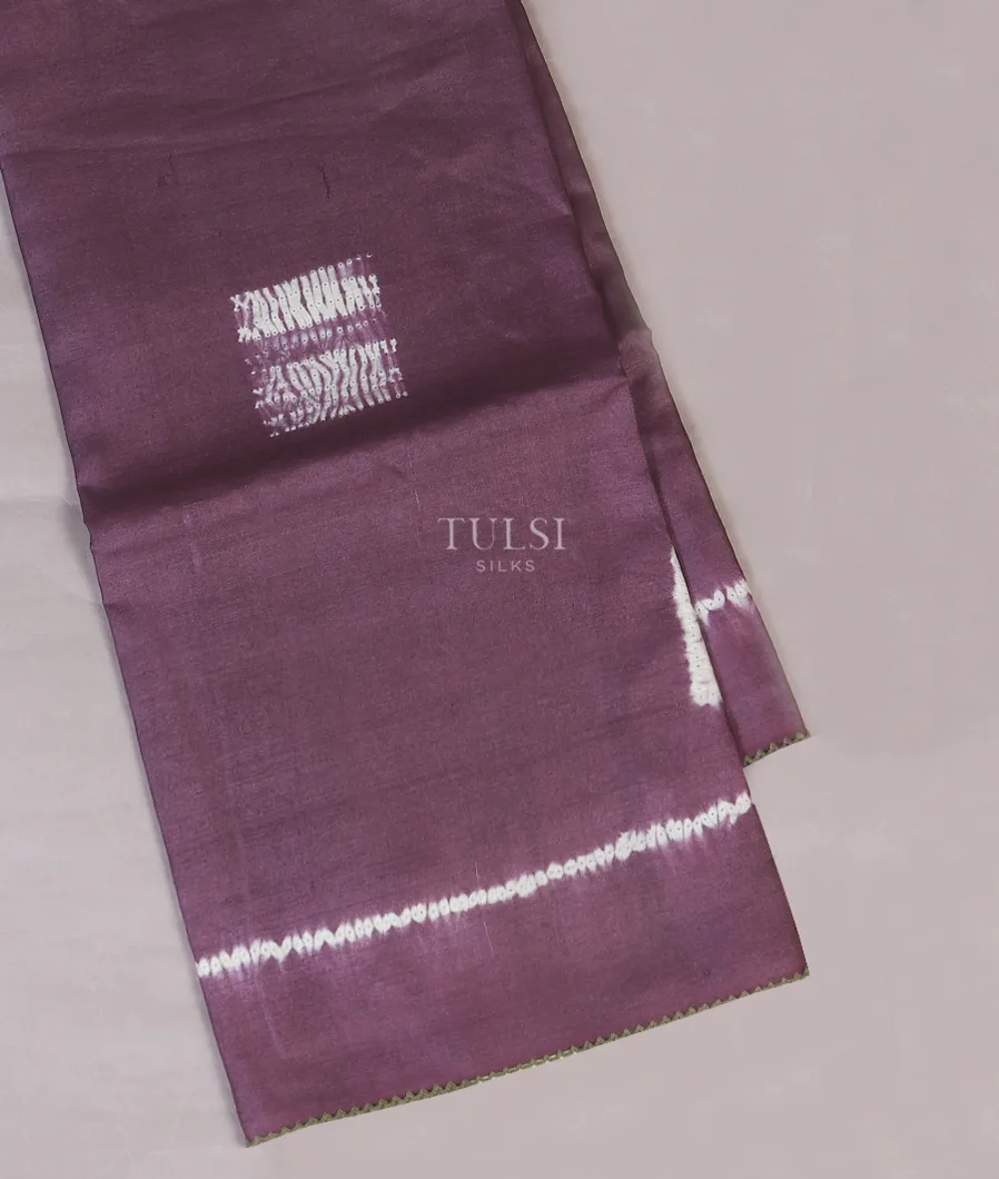 Purple Tussar Printed Saree T573486-image