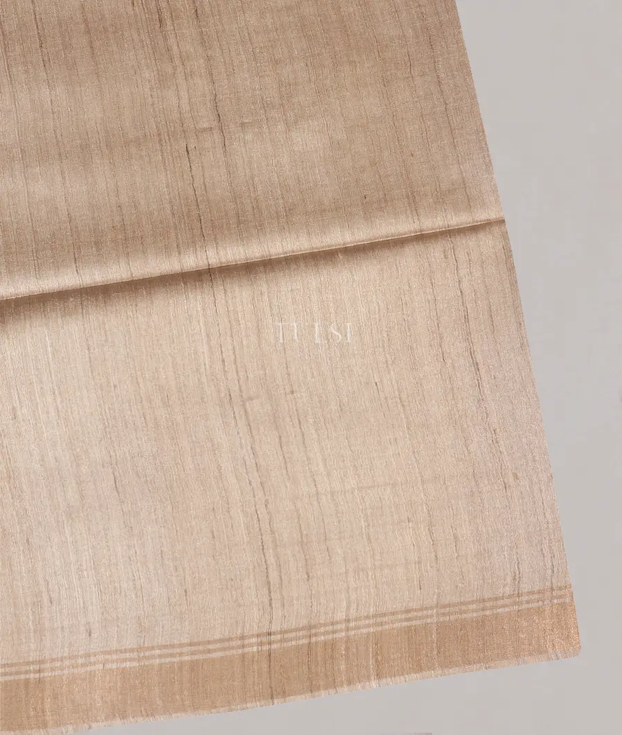Beige Tussar Printed Saree T574965-image