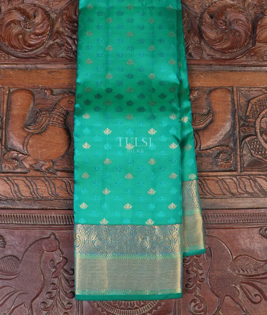 Greenish Blue Soft Silk Saree T575507-image