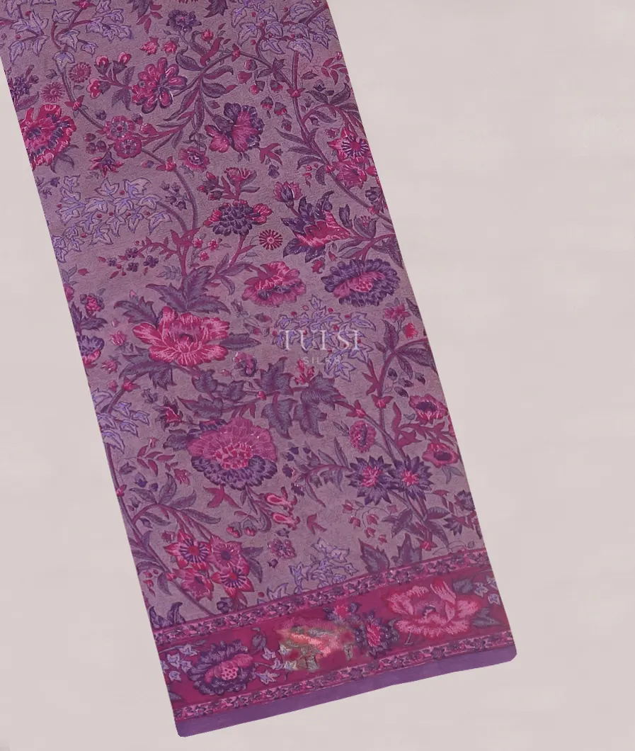 Lavender Chiffon Silk Saree T577820-image