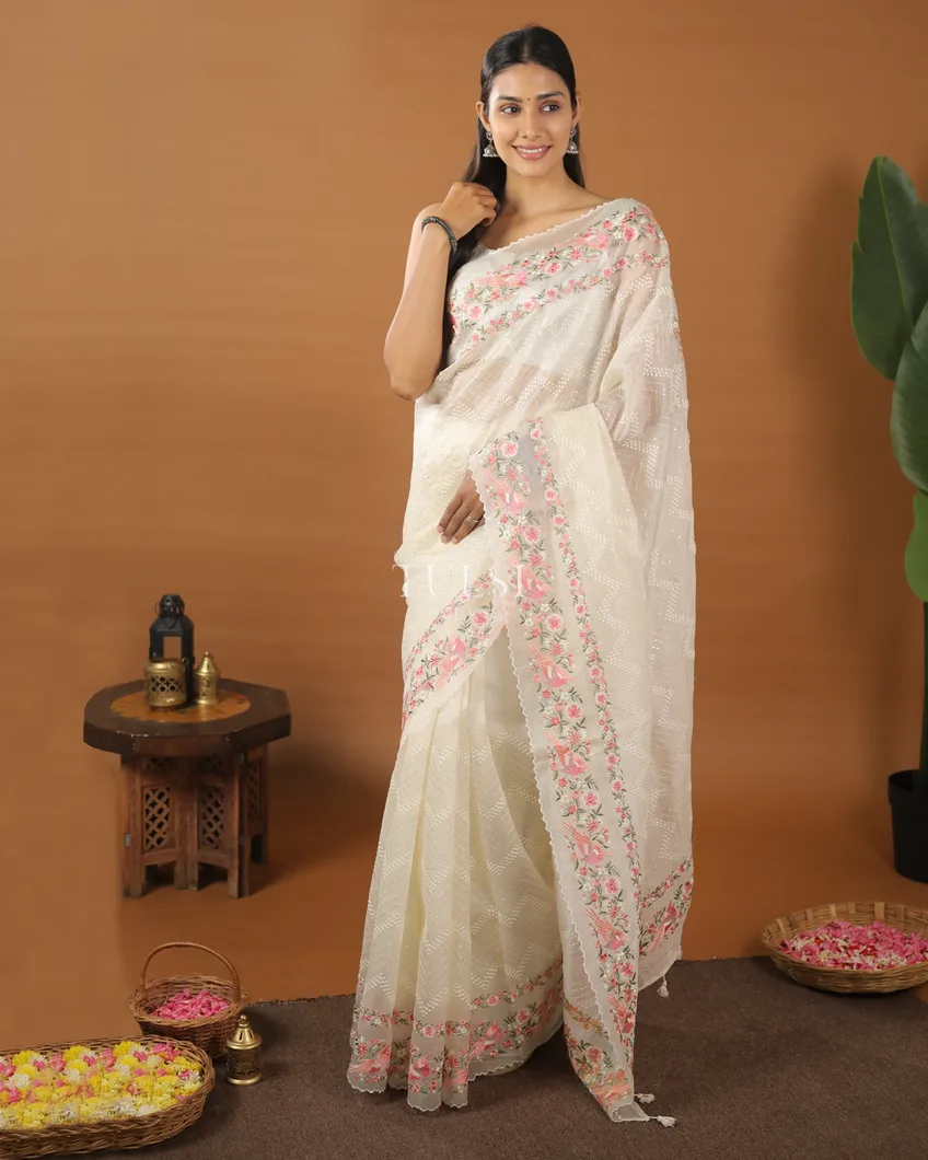 Organza Saree - Shop Ready To Wear Tabi Silk Saree Online | Me99