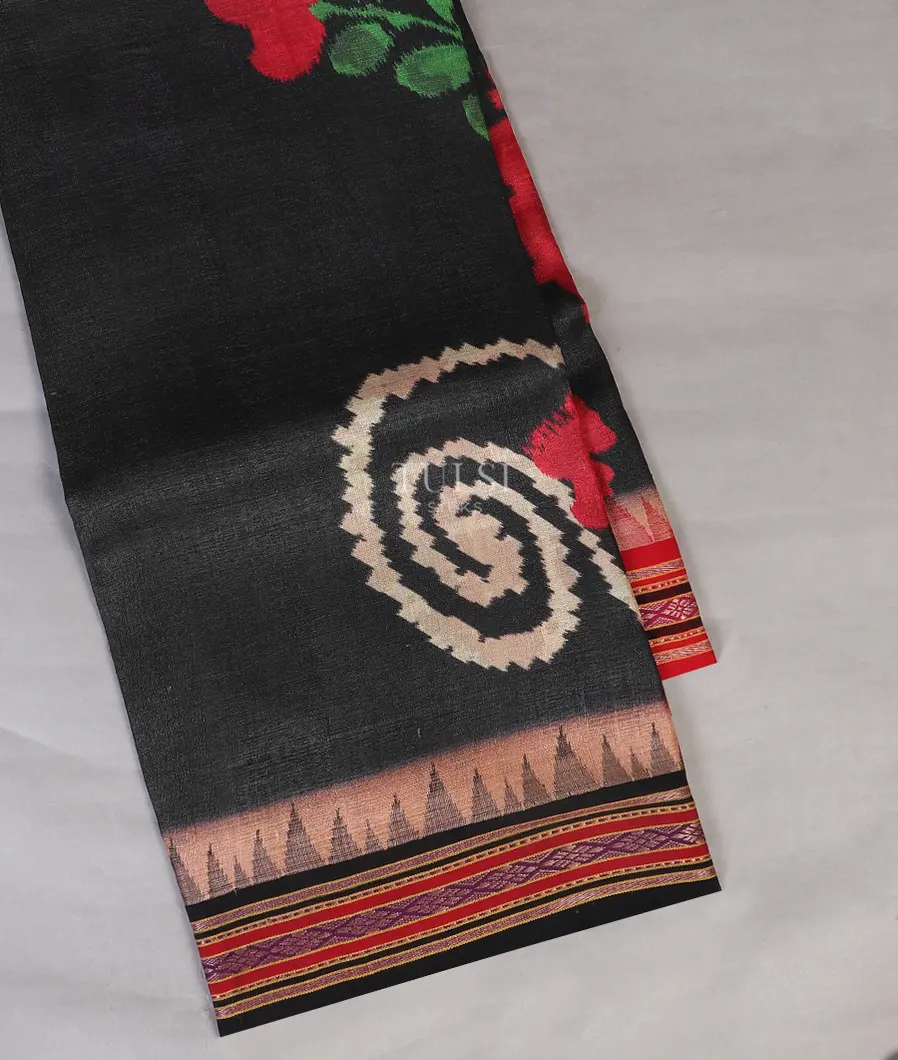 Dark Elephant Grey Vidarbha Tussar Saree T571002-image