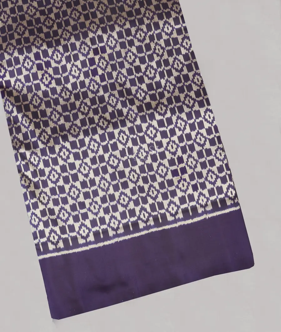 Blue Ikat Silk Saree T573261-image