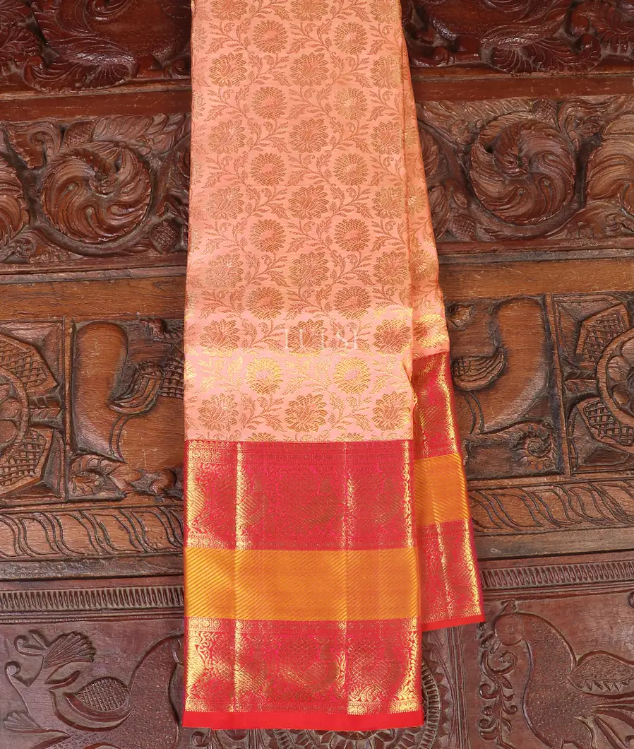 Peach Kanjivaram Silk Saree T521573-image