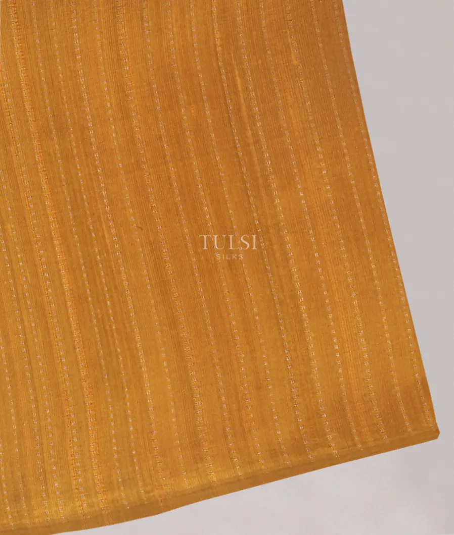 Mustard Yellow Woven Raw Silk Saree T575317-image