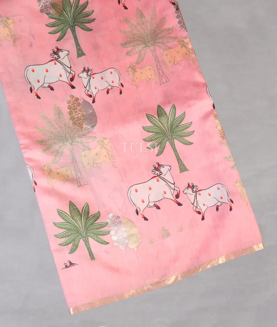 Pink Chaniya Silk Saree T566957-image