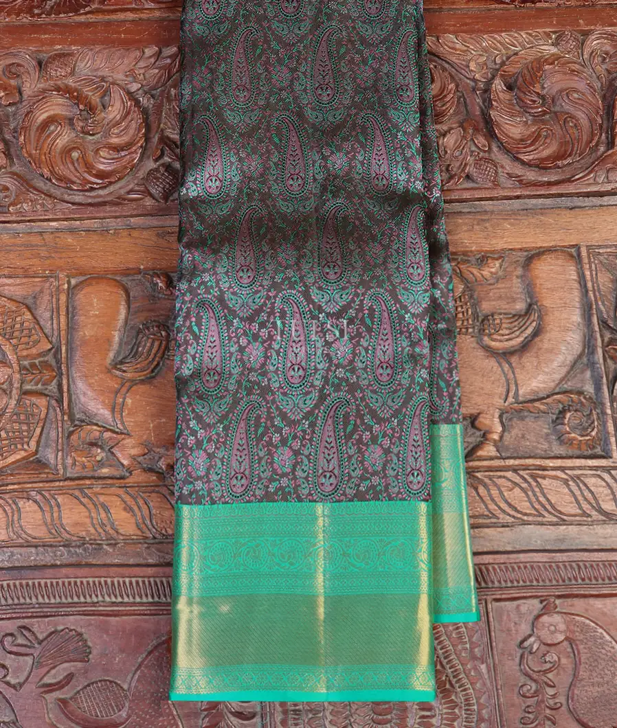 Dark Grey Soft Silk Saree T577678-image