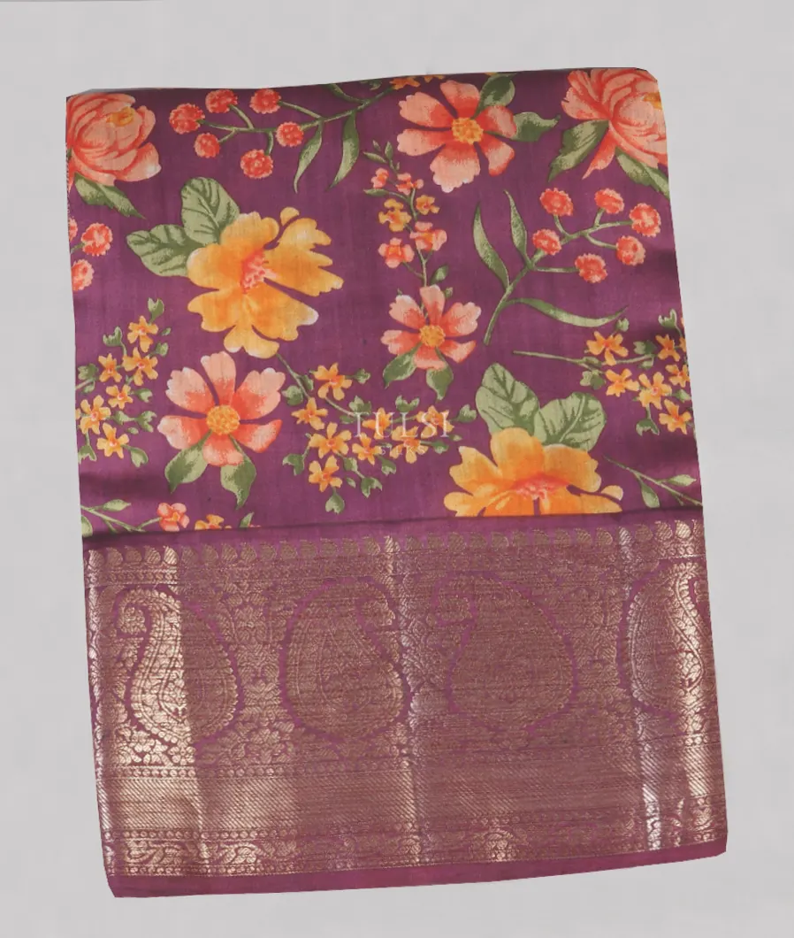 Purple Chaniya Silk Saree T568118-image