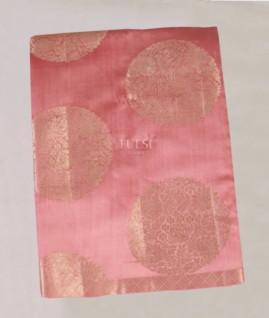 Coral Pink Chaniya Silk Saree T569880-image
