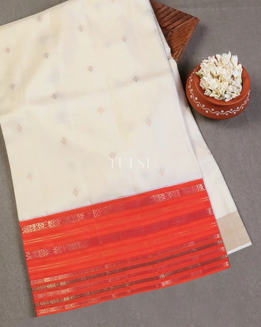 Off - White Soft Silk Saree T576823-image